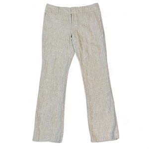 Banana Republic Martin Fit Linen Pants Womens Size 8 Beige